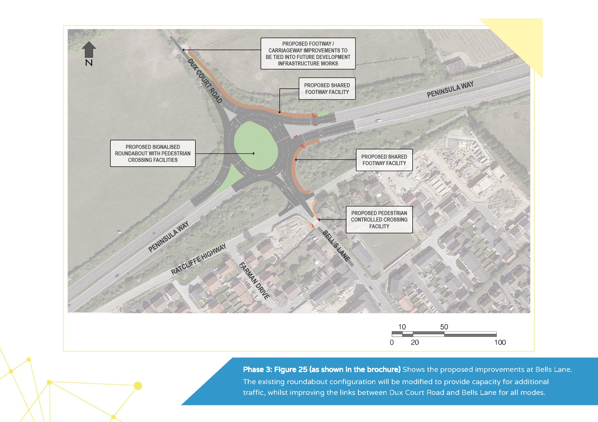 The proposed improvements at Bells Lane